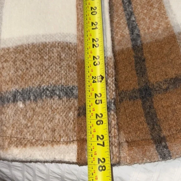 Avec Les Filles Tan and White Plaid Utility Jacket - Picture 11 of 13